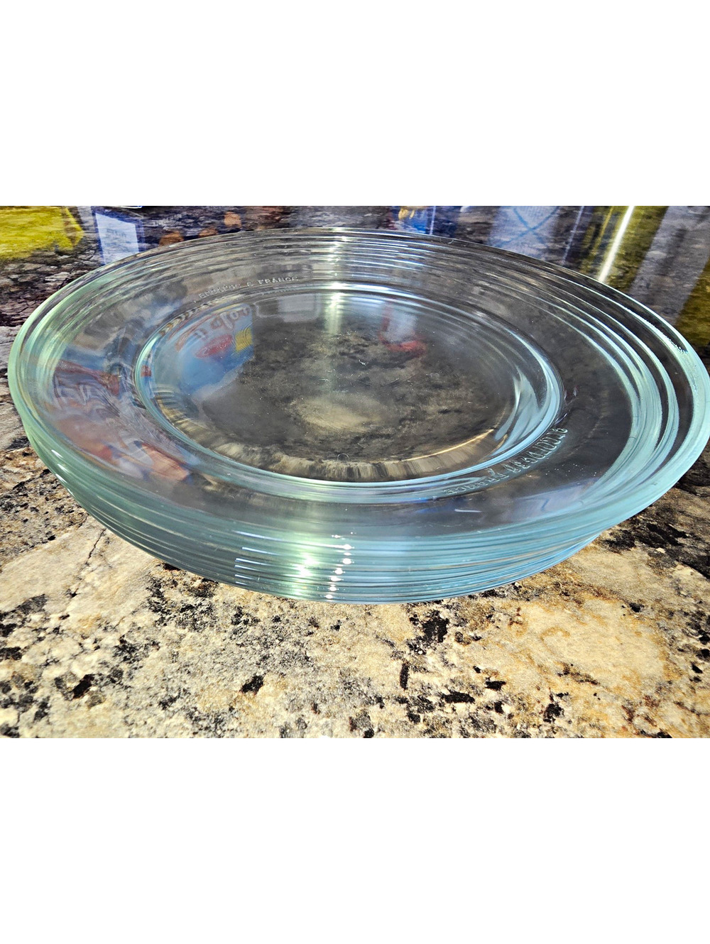 Vintage Arcoroc France Classique Clear Glass 6.75" Dessert Plates - Set of 6